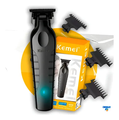 Máquina De Acabamento Corta Cabelo Profissional Kemei 2299 P Preto 127/220v