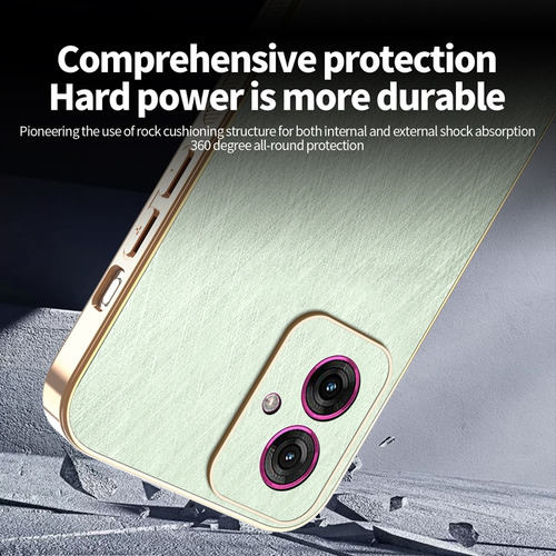 Funda Protectora Para Xiaomi Poco F5 5g/f5 Pro, Marco Galvanizado, De Lujo, Resistente A Los Arañazos, Piel De Seda