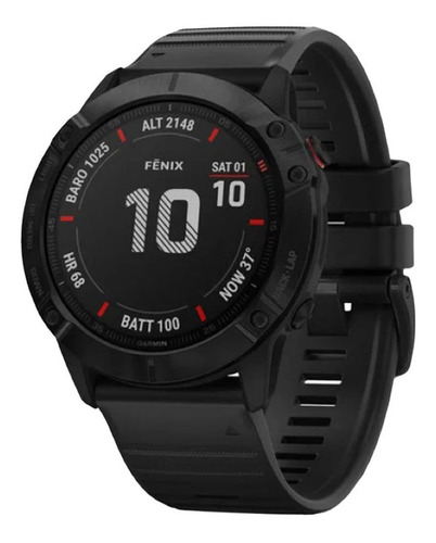 Smartwatch Garmin Fenix 6x Pro, Gps, 5 Atm, Negro