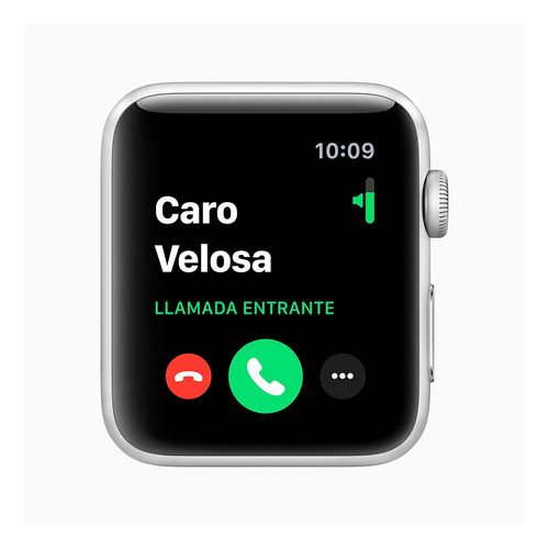 Apple Watch Series 3 (GPS) - Caja de aluminio plateado de 42 mm - Correa deportiva blanco