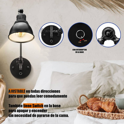 Lampara De Pared Aplique Vintage Exito Corp