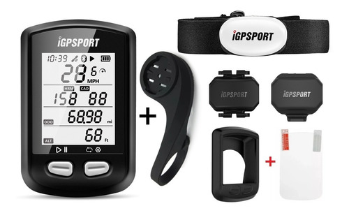 Kit Completo Gps Igpsport Igs10s + Sensores + Cinta Cardiaca