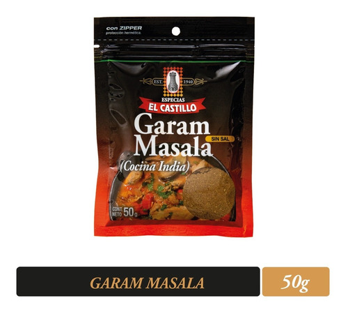 Garam Masala El Castillo Zipper De 50 Grs