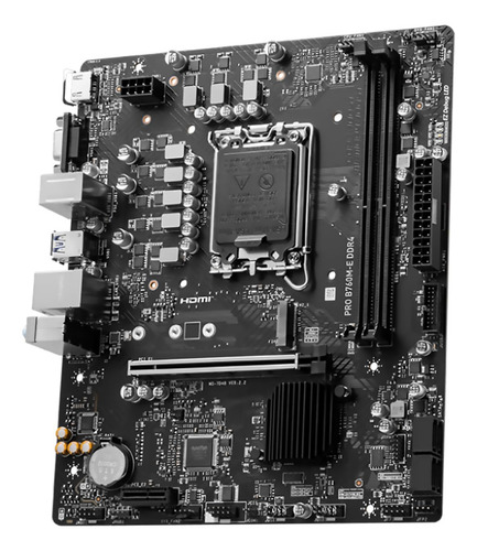 Msi Tarjeta Madre Pro B760m-e Ddr4 Lga 1700 2x Ddr4 1x M.2 Pcie 4.0 Micro Atx