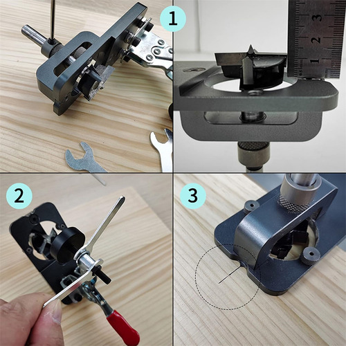 Soporte Taladro Punzón Carpintero 35mm Ajustable Orificio