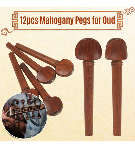 Juego De Ojos Persas De Caoba Oud Pegs De 12 Piezas Para