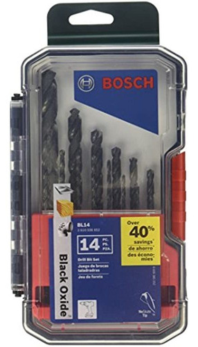 Bosch Juego De Brocas De Metal De Óxido Negro De 14 Piezas B