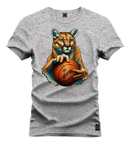 Camiseta Estampada T-shirt Onça Basquete