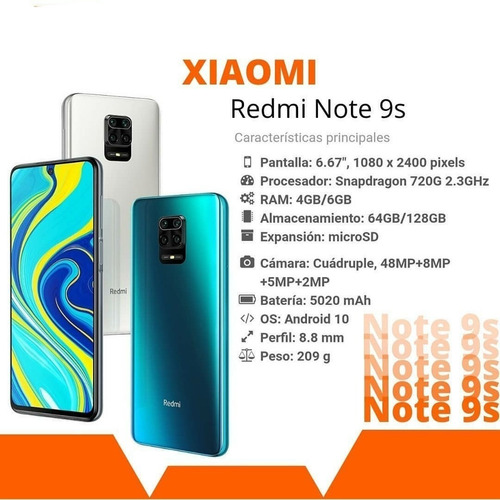 Celular Xiaomi Redmi Note 9s - 64gb