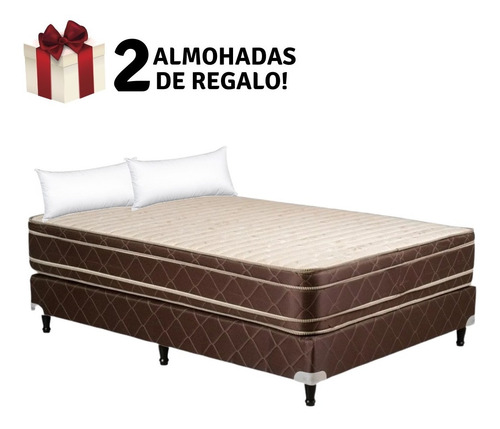 Imagen 2 de 10 de Colchón + Sommier Espuma Firme 2 Plazas 140x190 30cm 110kg