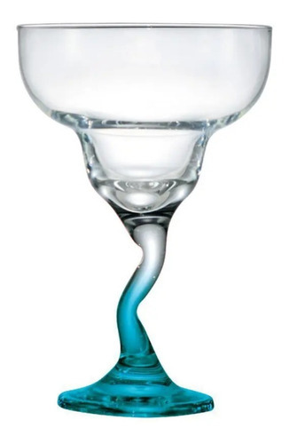 Taça De Vidro Drink Margarita Twister Azul 385ml Cocktail