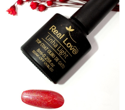 Top Coat Real Love Olho De Gato 8ml Unha De Gel