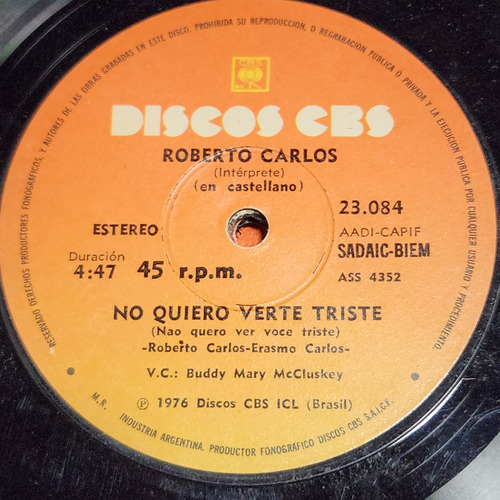 Simple Roberto Carlos Xy Discos Cbs C4