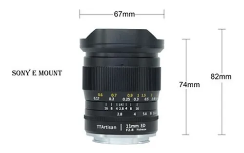 Lente Ttartisan 11mm F/2.8 Para Sony E-mount - Fisheye Lente Ttartisan 11mm F/2.8 Para Sony E-mount - Fisheye