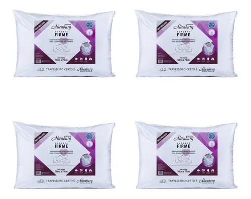 Pack X4 Almohada Altenburg Soporte Firme Sensaci n Color Blanco