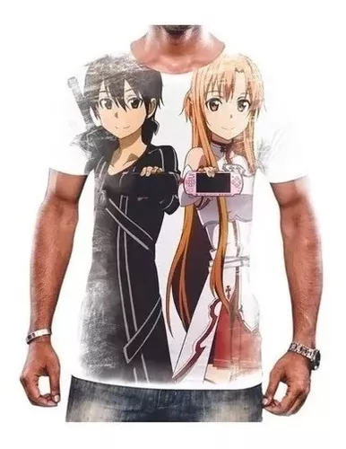 Camisa Camiseta Sword Art Online Anime Mangá Séries Hd 01