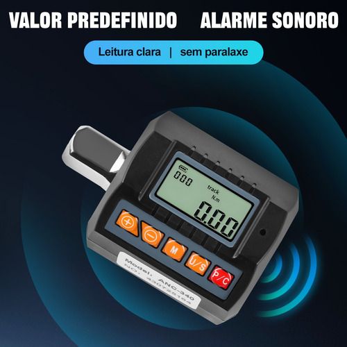 Torquimetro Digital 13-135nm 1/2 Adaptador 3/8 E 1/4 C/ Nf