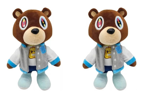 2 Piezas Lindo Juguete De Peluche De Oso Kanye Regalo