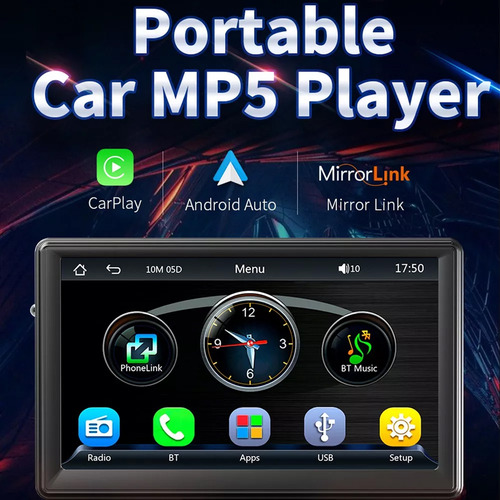 Reprodutor Portátil De P/ Carro Android Auto Carplay
