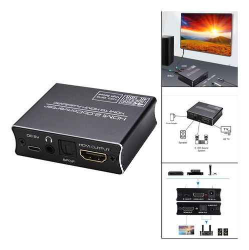 Extractor De Audio Compatible Con Arc Óptico A Adaptador De