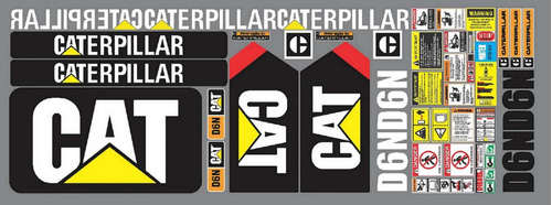 Kit De Calcomanías Para Caterpillar D6n Tipo T