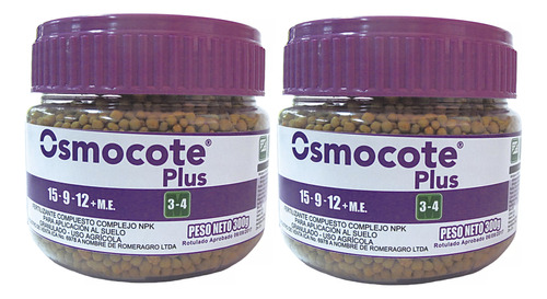 Osmocote Plus 15-9-12 Fertilizante Nutrición Plantas X 600gr