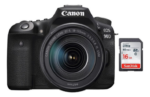 Camara Canon Eos 90d Lente 18-135mm Is Usm + 16gb
