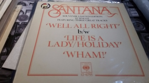 Santana Well All Right Vinilo Maxi Temazo Excelente Estado