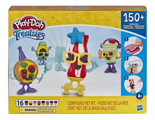 Massinha Play-doh Kit 4 Mini Lanche 150+ Combinações Hasbro