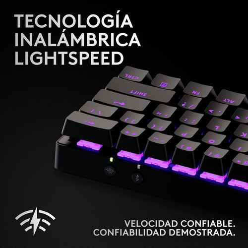 Teclado Inalámbrico Logitech G Pro X 60 Lightspeed Negro