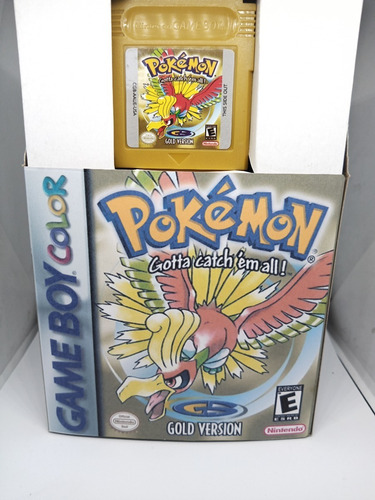 Pokemon Oro + Caja Custom Rpro - Game Boy Color