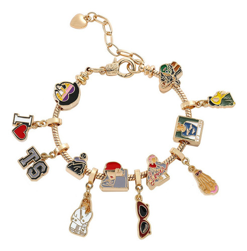 Pulsera Brazalete De Oro Con Temática De Cantante Joyeria