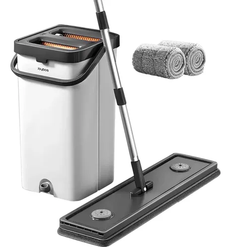 Trapeador Microfibra Mop,cubeta Doble Mecanismo,2 Repuestos Negro
