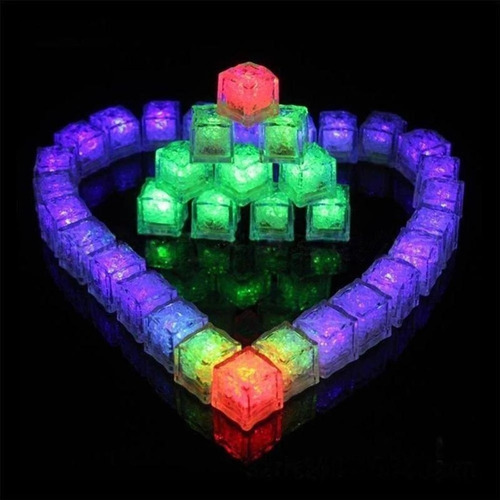 Imagen 5 de 9 de 40 Piezas De Cubitos De Hielo Brillantes Bloque Led Blink Se