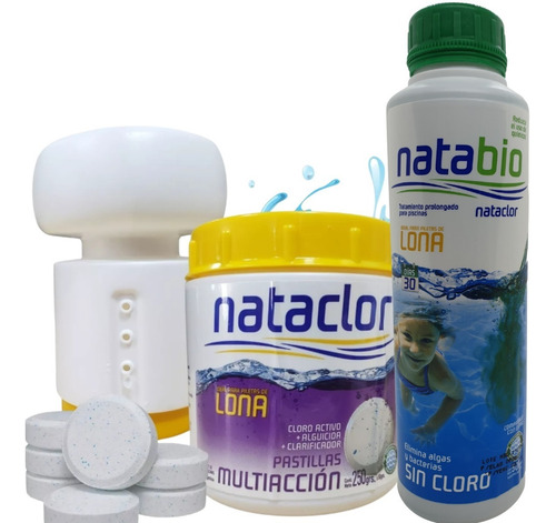 Combo Pastillas Boya + Natabio Kit Piletas Lona Nataclor 