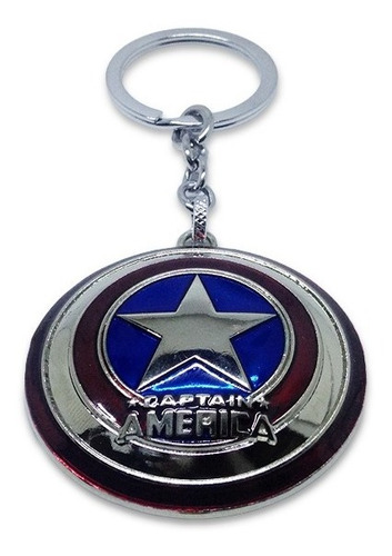 Llavero Metálico Escudo Capitán América Marvel Cómics