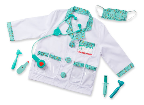 Set De Vestir De Rol De Melissa Y Doug Doctor (7 Pcs) - Disf