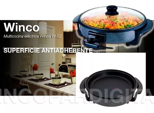 Multicocina Electrica Winco W52 Pizzera-grill-paellera1500w