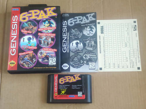 6 Pak -- 100% Original -- Sega Genesis / Mega Drive