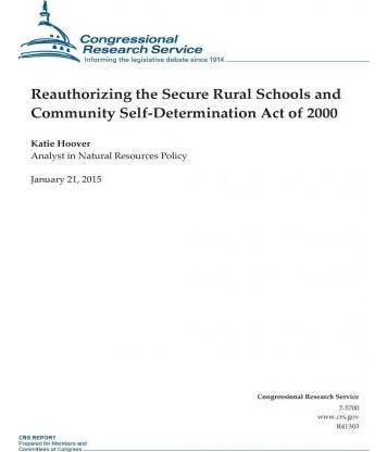 Libro Reauthorizing The Secure Rural Schools And Communit...