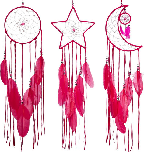 3 Piezas Dream Catcher Moon Sun   Diseño Hecho A Mano ...