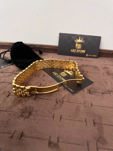 Pulseira Rolex Aço Titanium Banhado Ouro 18k, Frete Grátis