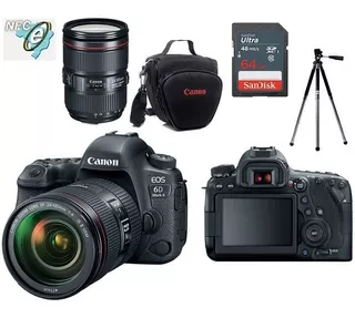 Canon 6d Mark Ii 24-105mm Is Ii + Bolsa+tripé+64gb Nota Fiscal