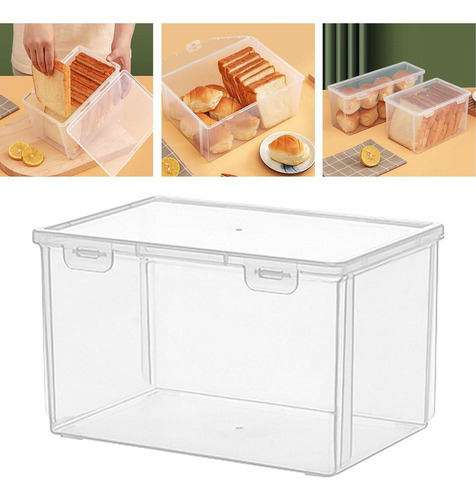 Caja De Pan Transparente Contenedor De Pan Soporte De Pan