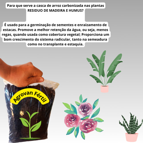 Substrato Com Nutrientes Para Plantas Vasos Jardinagem 3kg,