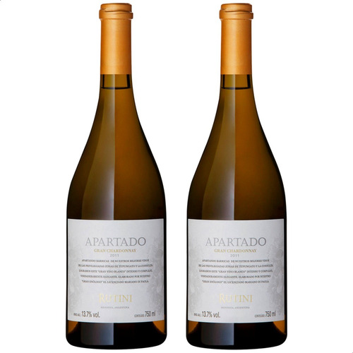 Vino Rutini Apartado Gran Chardonnay 750ml Blanco X2