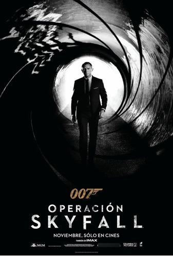 Imagen 1 de 1 de Poster Original Cine James Bond 007 - Operación Skyfall (mot