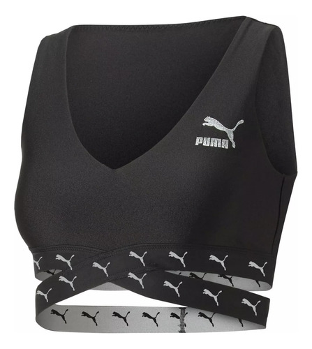 Top Deportivo Puma Sq Cropped Con Logo Estampado Para Mujer
