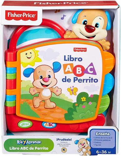 Fisher-price Libro Abc De Perrito Mattel Rie Y Aprende Nuevo