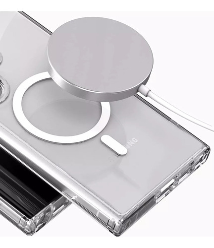 Carcasa Magsafe Transparente C/cargador P/samsung Galaxy